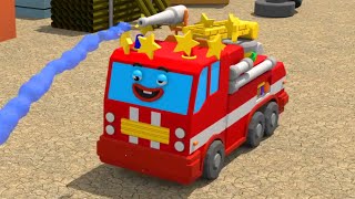 🔴 LIVE: Police Car, Fire Truck, Tractor & Excavator – Big Adventures in Cars Town! 🚓🚒🚜🛠️