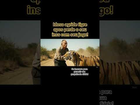 idoso agredi tigre #memes #ia #comedia