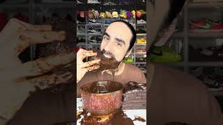 Food ASMR Eating a Chocolate Cake 🎂 
