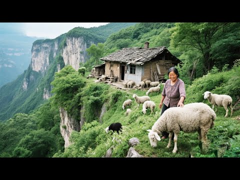 探访山顶独居的神秘人家，55岁大姐养羊供三娃上大学，仿佛大自然留下的最后一片净土【乡村阿泰】
