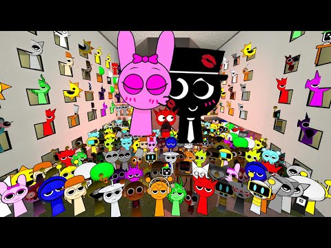 BIG INCREDIBOX SPRUNKI FAMILY, FROM FULL HOTEL OF ANGRY MUNCI AND MORE NEXTBOTS, OBUNGA in Gmod Pr14