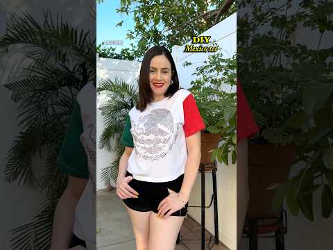 making a Mexico t-shirt 💕 #diyshirt #bedazzled #diytutorial #tutorial #fabricdye #mexico #shorts