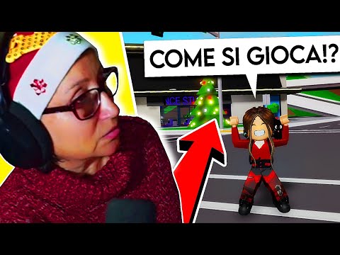 MIA MADRE GIOCA PER LA PRIMA VOLTA A ROBLOX BROOKHAVEN!!