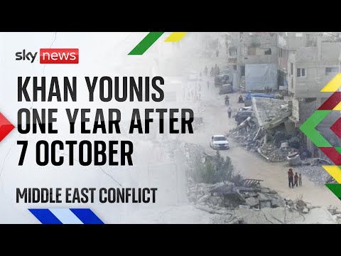 Watch live: View of Khan Younis on the first anniversary of Israel-Hamas war