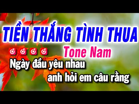Karaoke Tiền Thắng Tình Thua Nhạc Sống Tone Nam | Beat Bảo Hưng