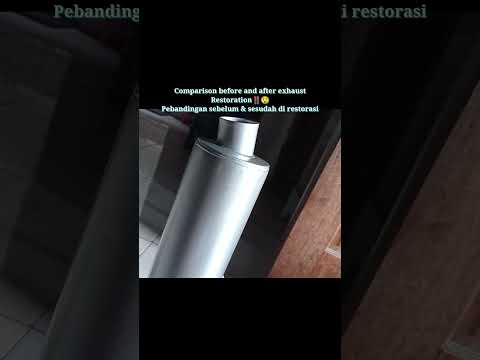 Comparison before and after exhaust restoration‼️ Sebelum & sesudah knalpot direstorasi😲 #shorts