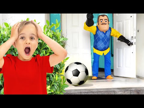 Kinder versuchen, sich mit einem Nachbarn anzufreunden