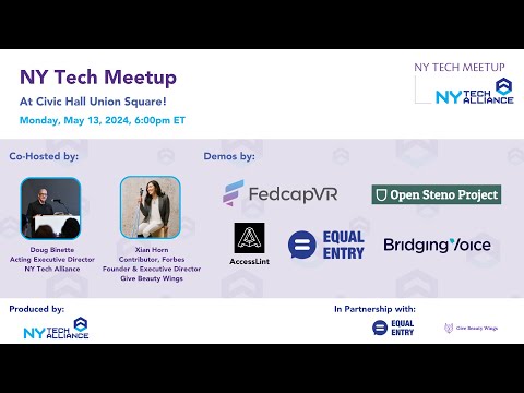 May 2024 Disability Tech NY Tech Meetup LIVE From Civic Hall