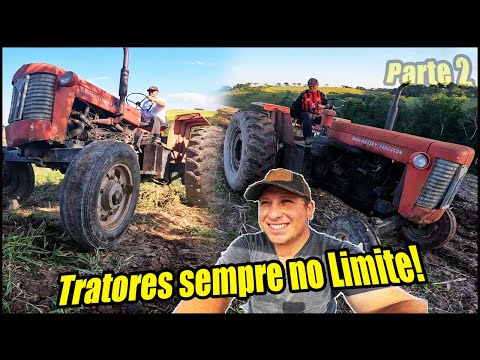 O DIA QUE MEU PAI QUASE TOMBOU O NOSSO TRATOR MASSEY FERGUSON 95X! OS MELHORES VIDEOS DO ANO! Part 2