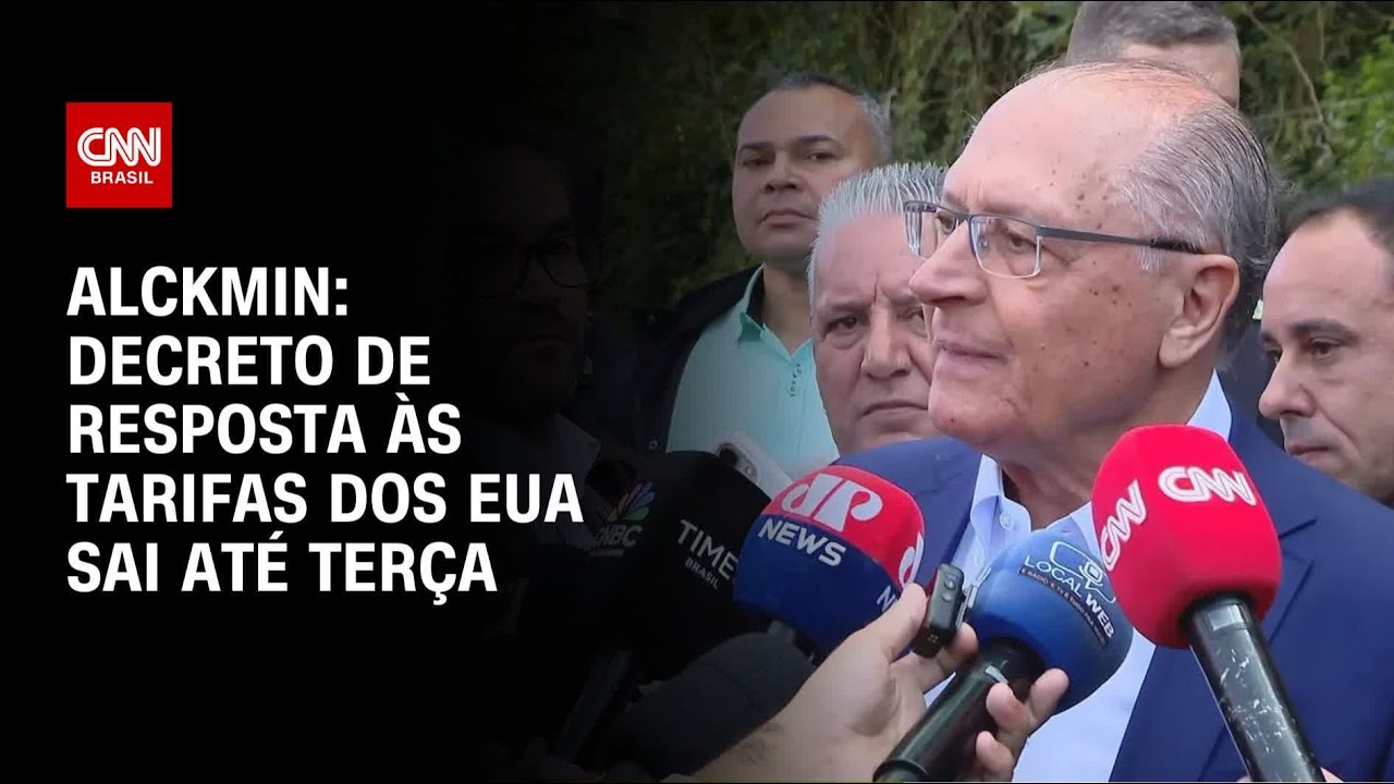 Decreto de resposta às tarifas dos EUA sai até terça, diz Geraldo Alckmin | AGORA CNN