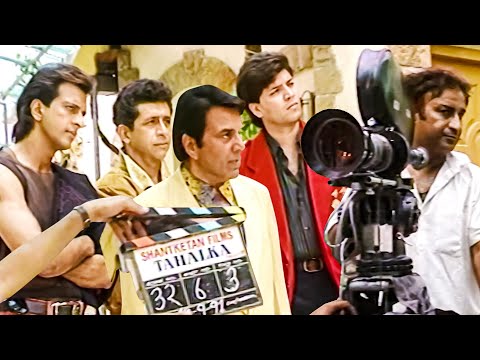 Shooting Of Tahalka (1992) | Dharmendra, Aditya Pancholi, Naseeruddin Shah