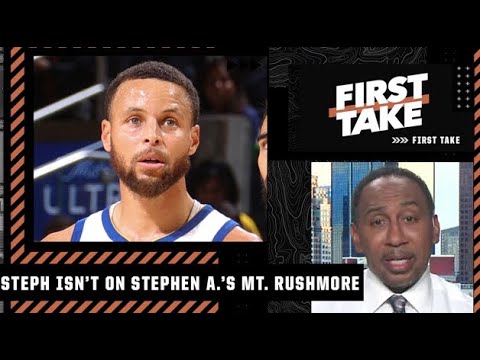 Stephen A. STILL isn’t putting Steph Curry on his NBA Mount Rushmore  | First Take video clip