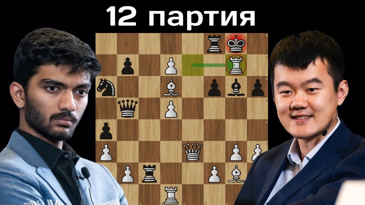 Восстал из пепла! Дин Лижэнь - Гукеш Д - Матч на первенство мира по шахматам 2024 - 12 партия