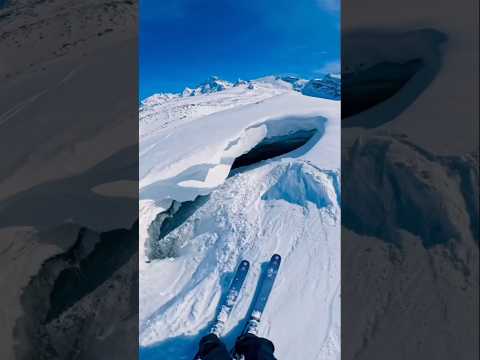 Skateboard Slips Into Ice Cave #shorts