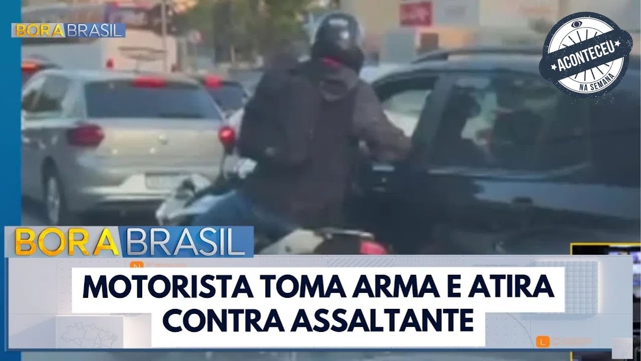 Motorista toma a arma e atira três vezes contra assaltante em São Paulo | Aconteceu Na Semana