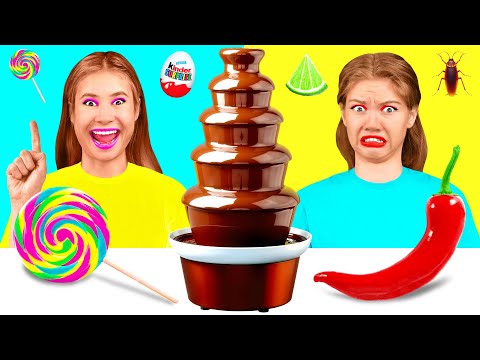 Emoji Chocolate Fountain Fondue | Edible Battle by PaRaRa Challenge