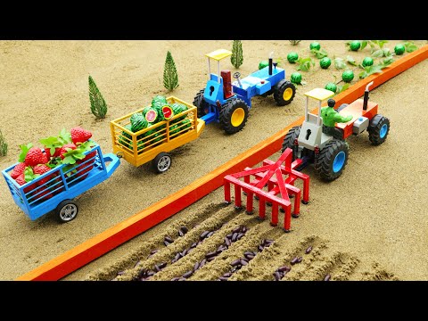 Diy tractor making mini plow machine to plant watermelon  | diy water pump | @Sunfarming