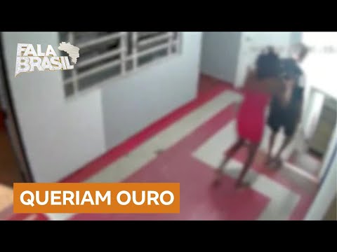 Vídeo: idoso é empurrado de escada durante assalto em Cuiabá (MT)