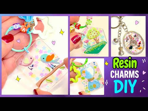 4 Cute & Easy DIY Resin Charms | Beginner friendly ideas