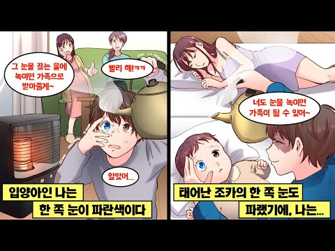 [만화] 입양아인 나는 한쪽 눈이 파란 오드아이였고, 가족들은 날 무시했다. 몇 년 후, 조카의 눈도 같았다. 가족이 되고 싶었던 나는…