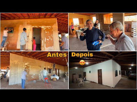 DANDO CONTINUIDADE NA PINTURA DA CASA COM AJUDA DOS NOSSOS AMIGOS*ficamos surpresos com o resultado🤩