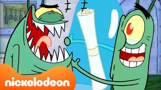 Bob Esponja | O melhor dia do Plankton por 45 minutos seguidos! 🦠 | Nickelodeon em Português