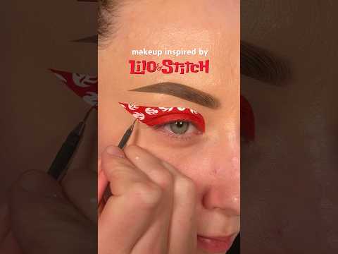 makeup inspired by lilo & stitch - lilo❤️🌺 #makeuptutorial #disney #stitch
