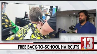 Barbershop hosts food drive with free back-to-school haircuts