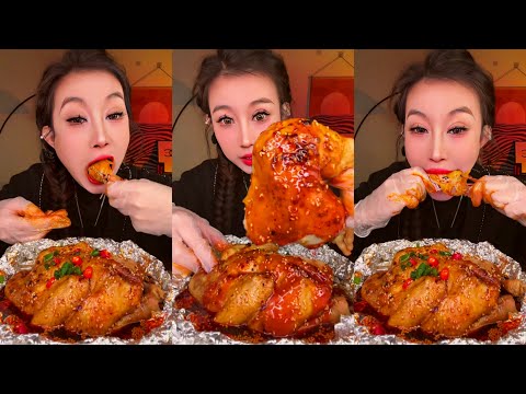 Spicy Whole Chicken Eating Challenge | Full Chicken Eating ASMR