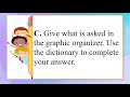 Understanding Vocabulary and Dictionary Skills