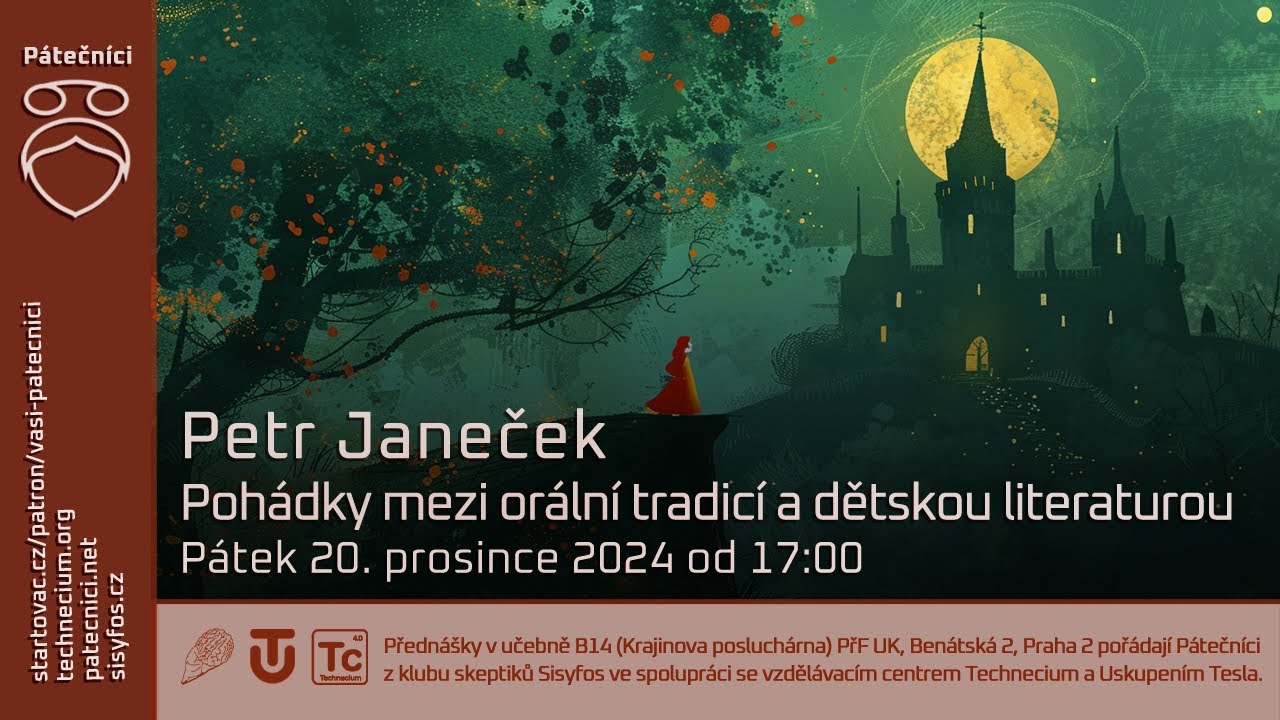 20. prosince 2024: Petr Janeček - Pohádky mezi orální tradicí a dětskou literaturou