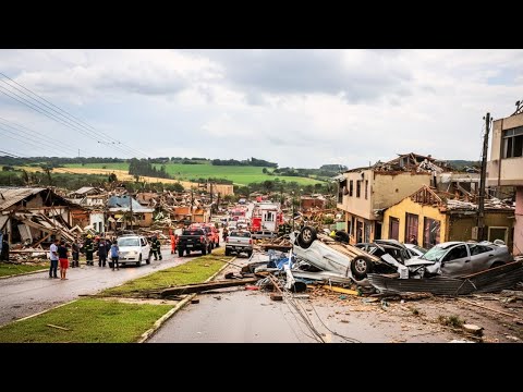 DESTRUIÇÃO TOTAL no PARANÁ! Tornado DEVASTADOR arrasa Rio Bonito do Iguaçu e deixa rastro de CAOS!
