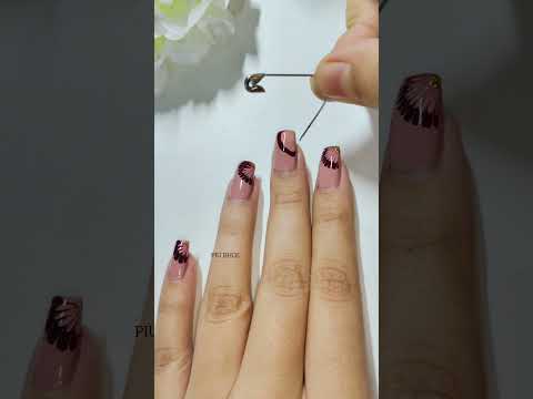 🧷🌼Easy flower Nail art designs at home 💅🏡 #nailart #piubhol #shorts
