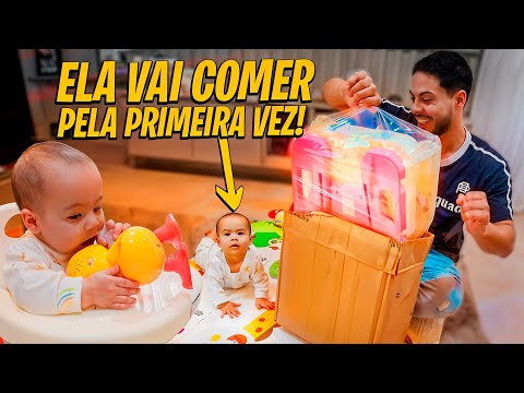 A NOSSA FILHA VAI COMER PELA PRIMEIRA VEZ❤