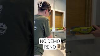 I’d say it’s demo day but this is technically a no demo reno of our primary bathroom 😅