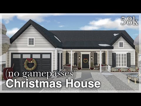 Bloxburg - Christmas House Speedbuild ☃️ (no gamepasses) | exterior