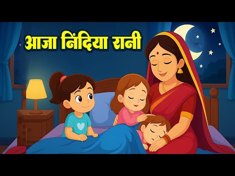Aaja Nidiya Rani Aaja | आजा निंदिया रानी आजा | Hindi Nursery Rhymes For Kids | Aayu Rhymes