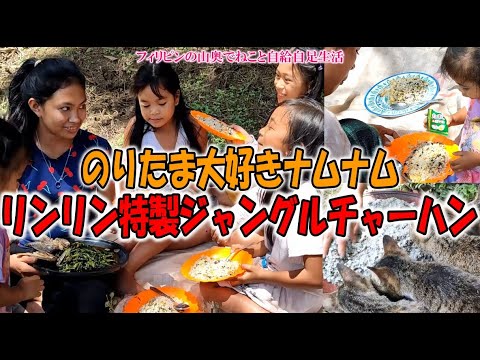 フィリピンの山奥で“のりたま”大人気!?　リンリン特製 野草チャーハン【フィリピンの山奥でねこと自給自足生活】コメント不可