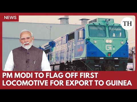 YouTube video thumbnail: PM Modi to Flag off First Indigenous Locomotive for Export to Guinea in Bihar