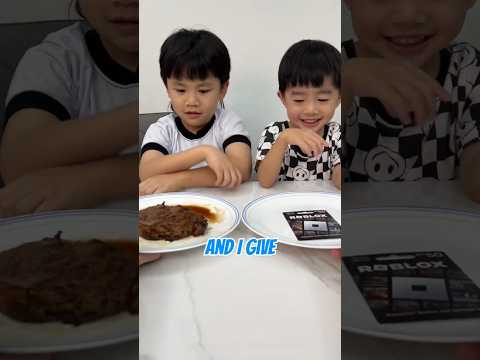 Bro tries steak or Robux