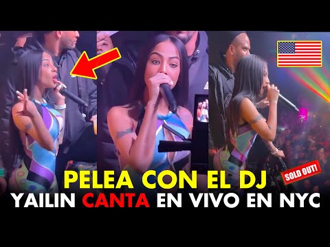 YAILIN PIERDE EL CONTR0L Y PELEA CON DJ EN DISCOTECA EN NYC CANTANDO EN VIVO