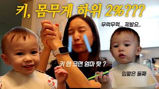 24개월 검진 갔다왔는데 엄마 맴찢🥲 하위 2% 쪼꾸미 딸. 힘내라 아빠 유전자!!!