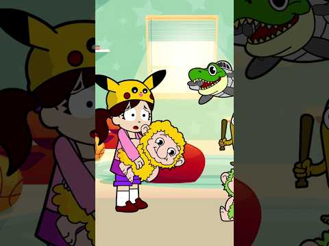 RETO A MI HIJA LUNITA POR ROBAR UN BRAINROT 😅#animación #casimochotv