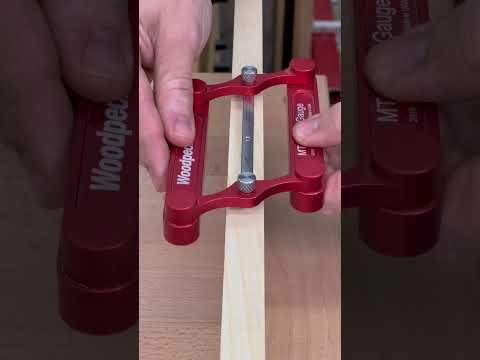Perfectly Centered Mortise Layout in Seconds! #woodworking #woodpeckerstools #shorts