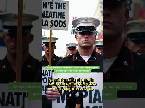 cinco soldados renuncian a la Marina de Estados Unidos para protestar a favor de los latinoamericano