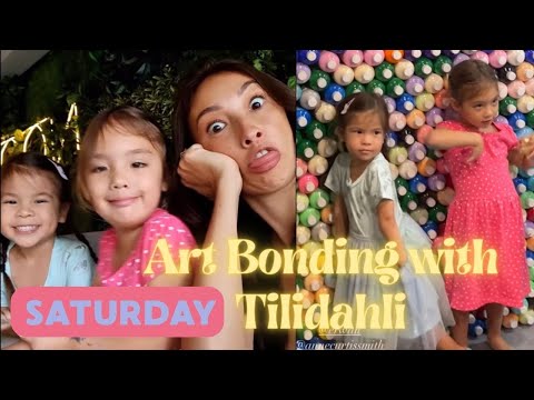 Saturday art bonding Dahlia at Thylane Katana with Solenn Heussaff | Erwan Heussaff | Nico Bolzico