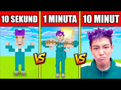 THANOS ze SQUID GAME 🟣 w 10 SEKUND vs 1 MINUTE vs 10 MINUT w Minecraft!