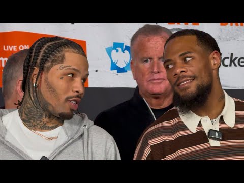 GERVONTA DAVIS & LAMONT ROACH WHISPER SWEET KNOCKOUT NOTHINGS IN EACH OTHER’S EARS AT FACE-OFF