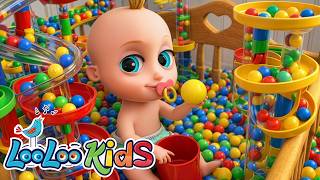 Johny Johny Yes Papa 🍭 Learn Colors (Marble Run) | Nursery Rhymes & Kids Songs