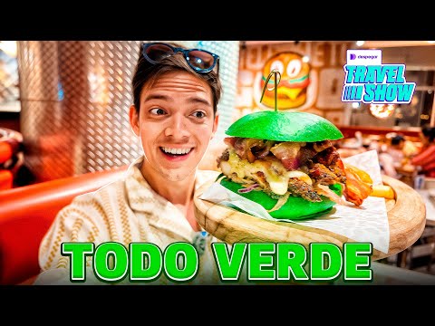 Probando TODA LA COMIDA VERDE de Nickelodeon Riviera Maya 🇲🇽 💚